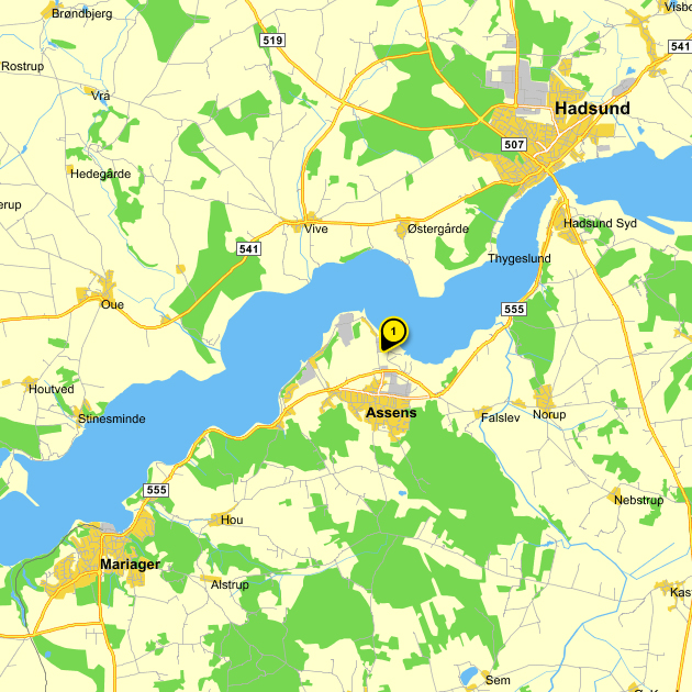 Klik på kortet for at finde os på degulesider.dk